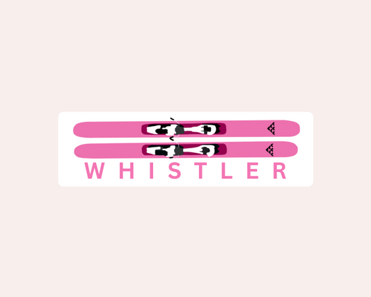 Sticker - Pink Whistler Skis