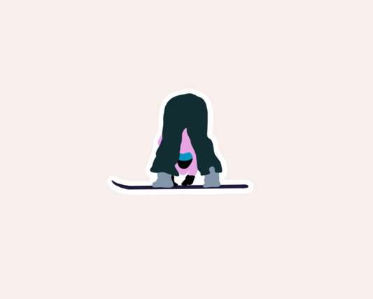 Sticker - Snowboarder chick